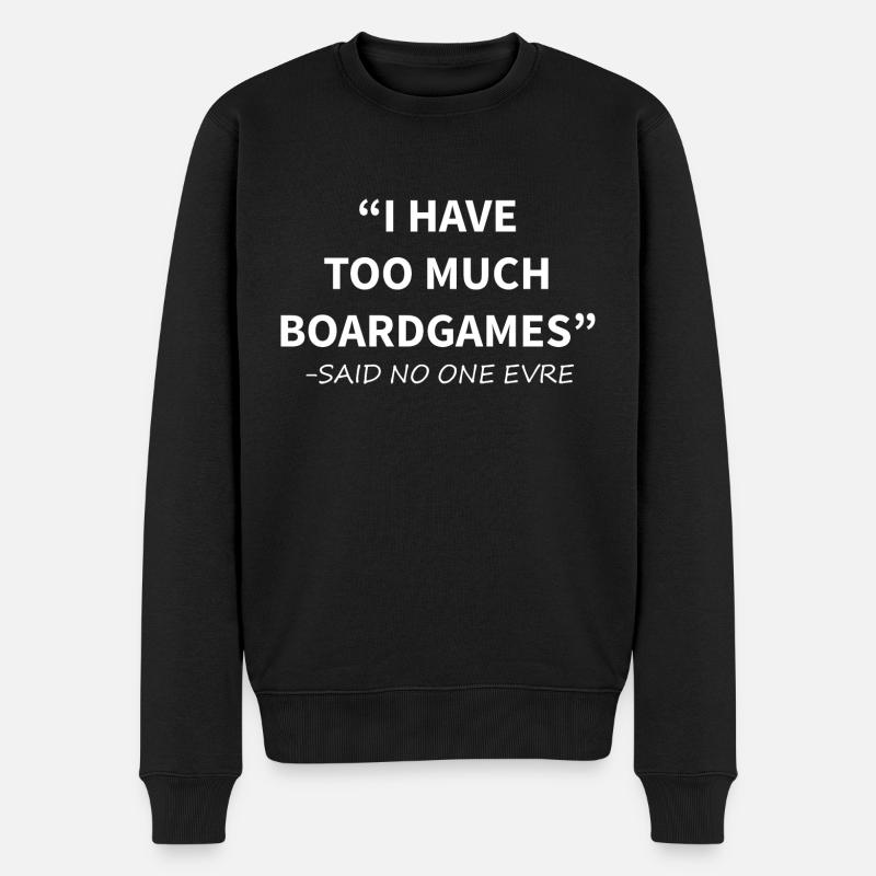 boardgame chess backgammon game night - Männer Premium Bio Pullover - Schwarz