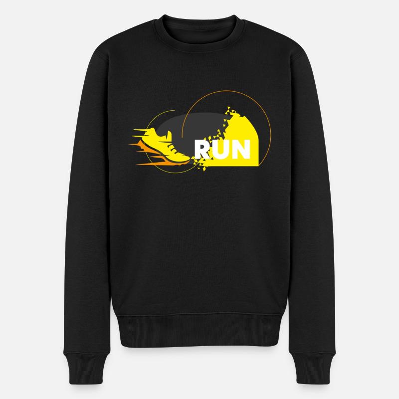 Triathlon run - Männer Premium Bio Pullover - Schwarz