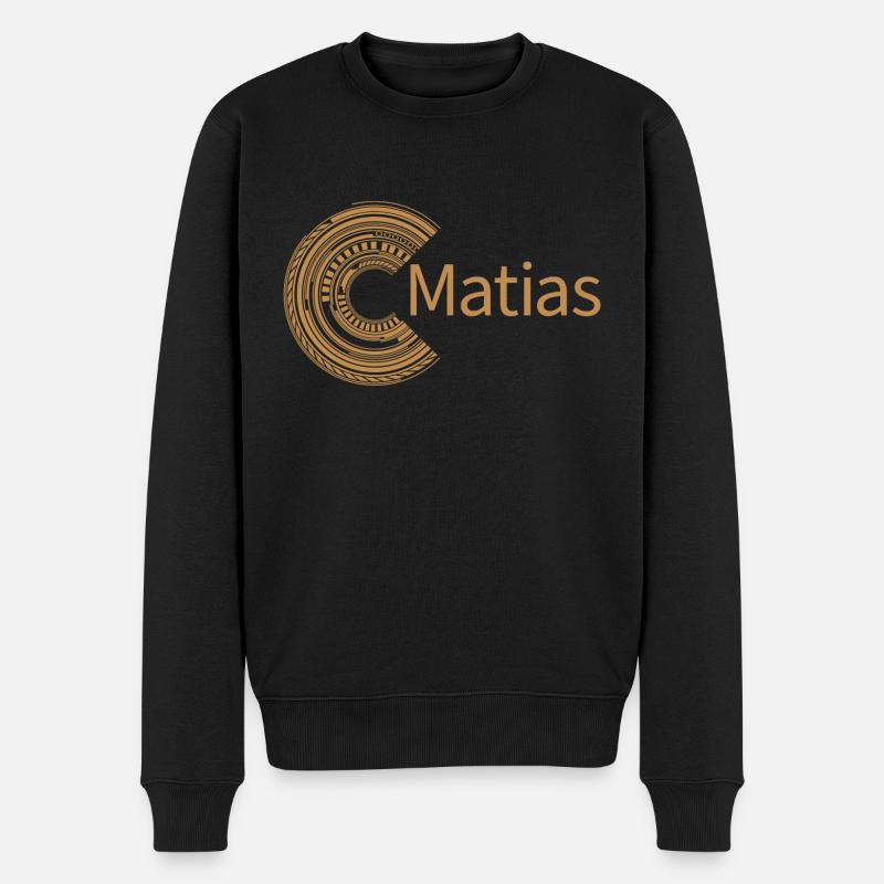 Für Matias - Männer Premium Bio Pullover - Schwarz