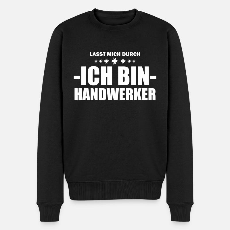 Handwerker Handyman Handwerk Werkzeug Baustelle - Männer Premium Bio Pullover - Schwarz