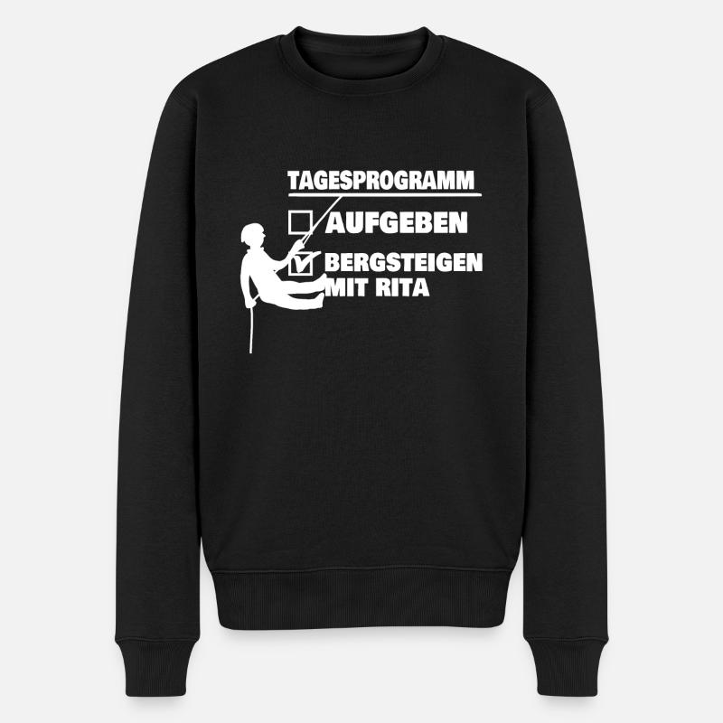 Berg Rita - Männer Premium Bio Pullover - Schwarz