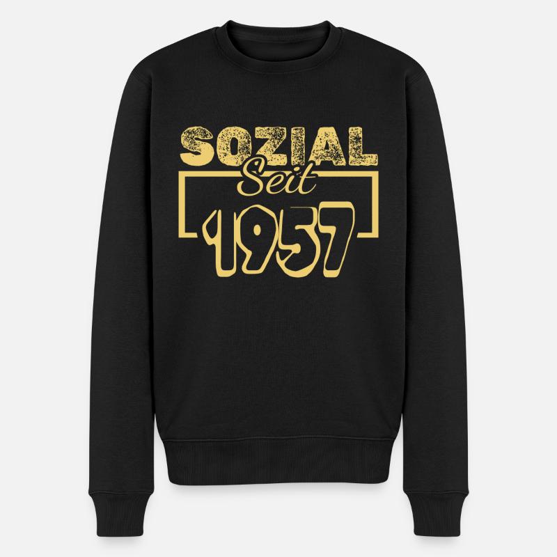 Sozialarbeiter 1957 - Männer Premium Bio Pullover - Schwarz