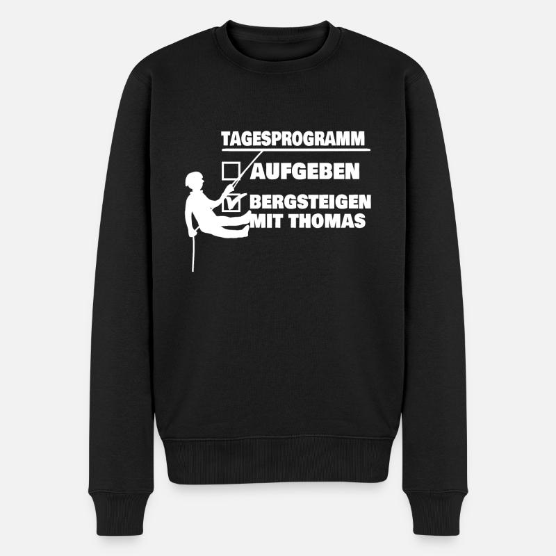Vorname Thomas - Männer Premium Bio Pullover - Schwarz