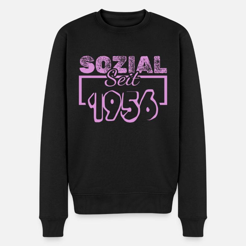 Sozial 1956 - Männer Premium Bio Pullover - Schwarz