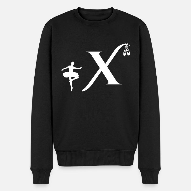 Buchstabe x Ballerina - Männer Premium Bio Pullover - Schwarz
