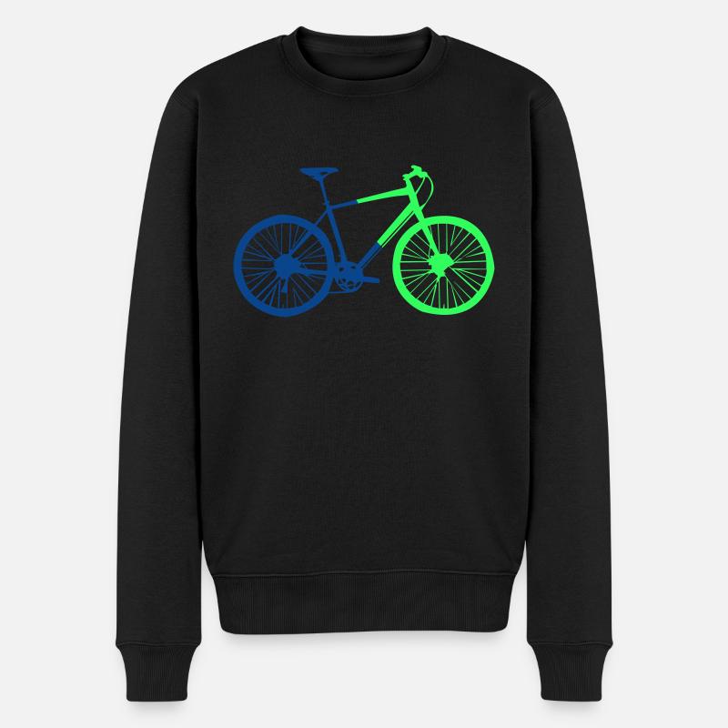 bicycle silhouette 2 - Männer Premium Bio Pullover - Schwarz