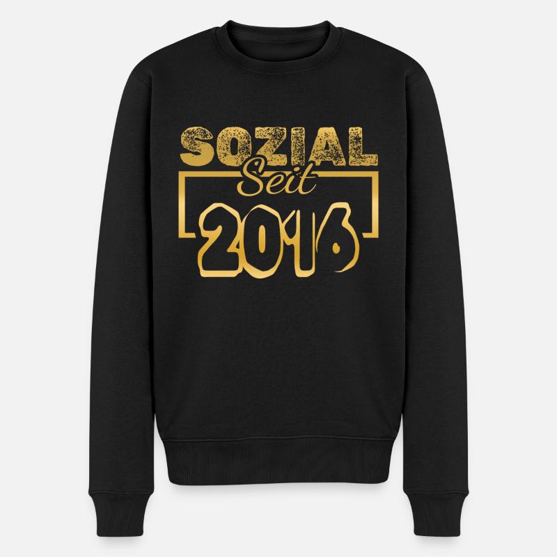 Sozial 2016 - Männer Premium Bio Pullover - Schwarz