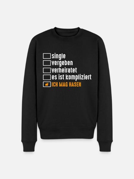 Kaninchen Hase - Männer Premium Bio Pullover - Schwarz