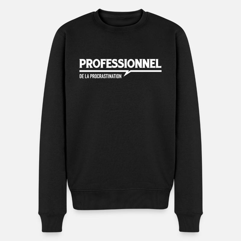 Professionnel de la Procrastination - Pull Premium bio Homme - noir