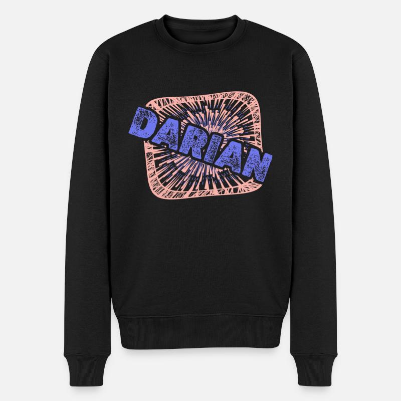 Kollege Darian - Männer Premium Bio Pullover - Schwarz