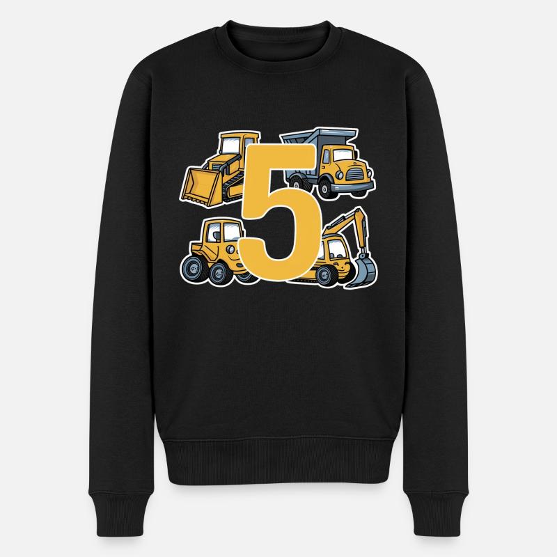 Chantier - 5 ans - 5ème anniversaire - Pull Premium bio Homme - noir