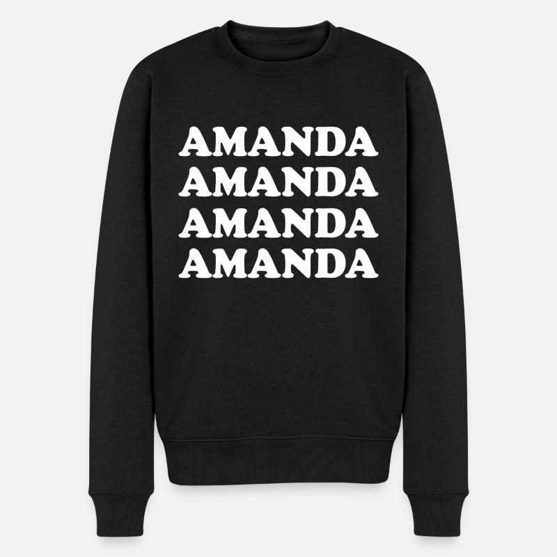 Amanda comme nom - Pull Premium bio Homme - noir