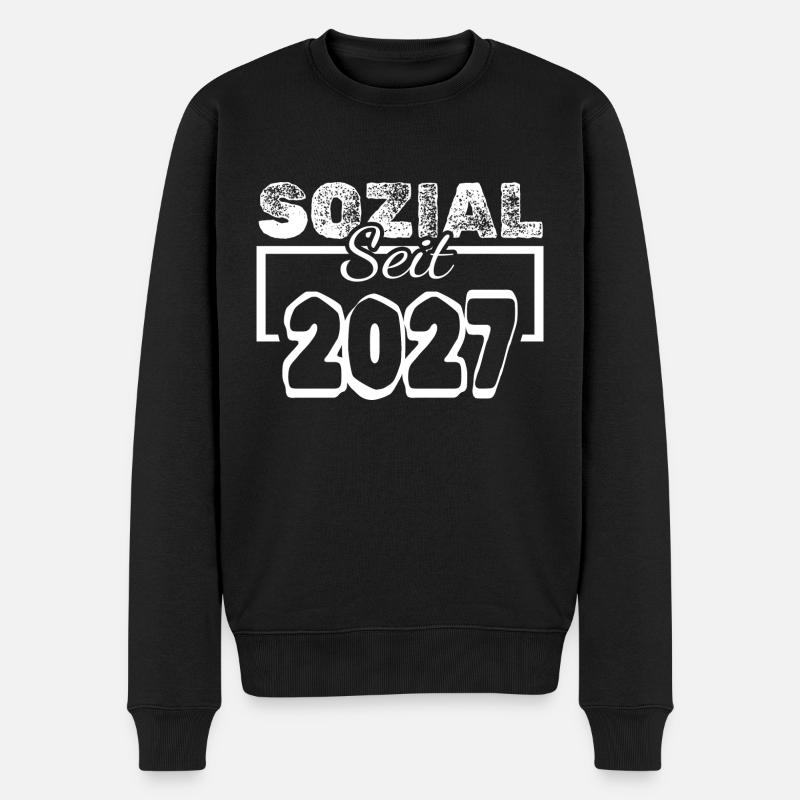 2027 - Männer Premium Bio Pullover - Schwarz