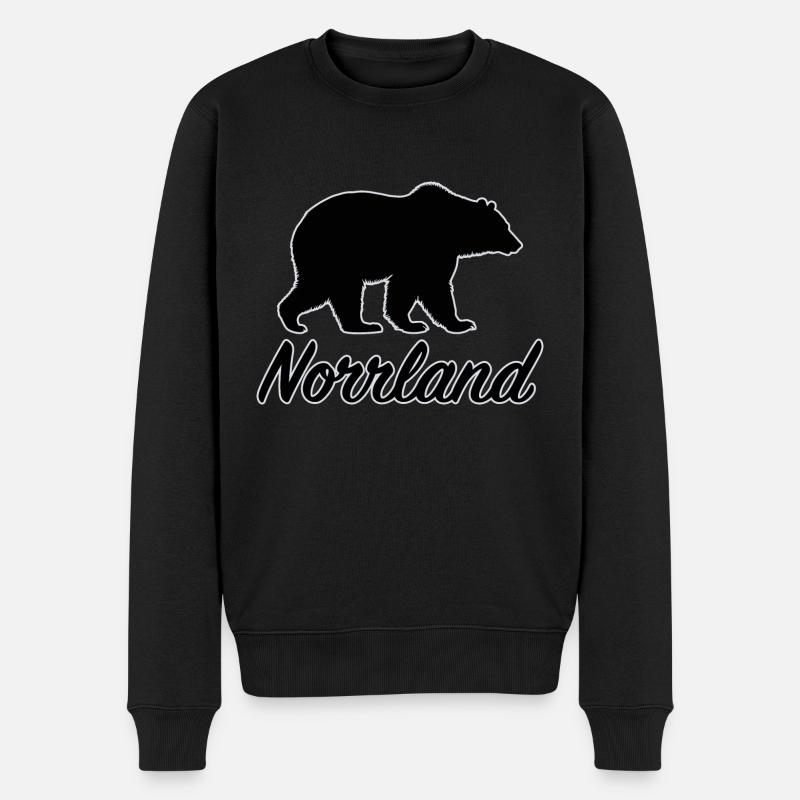 Norrland Bär Sverige Nordschweden Schweden - Männer Premium Bio Pullover - Schwarz