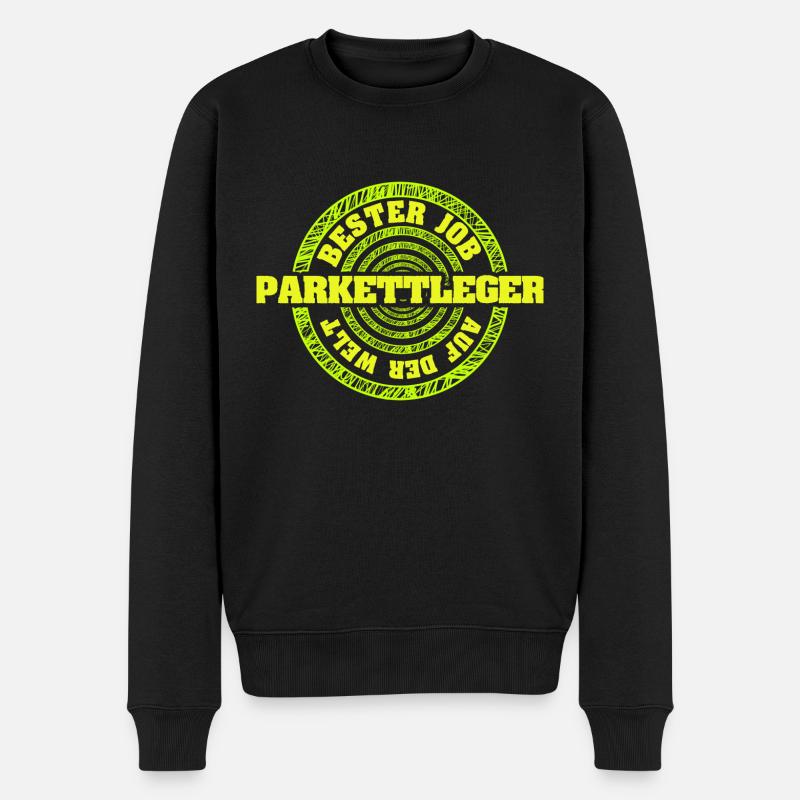 Couches de parquet - Pull Premium bio Homme - noir