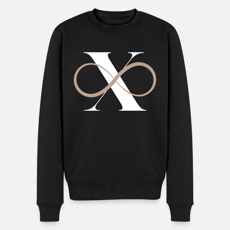 Lettre x infinie - Pull Premium bio Homme - noir