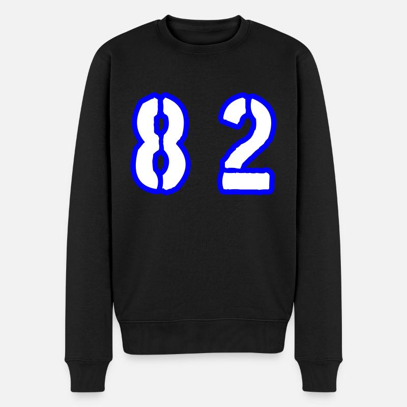 82 Zahl Symbol - Männer Premium Bio Pullover - Schwarz