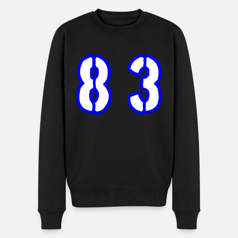 83 Zahl Symbol - Männer Premium Bio Pullover - Schwarz