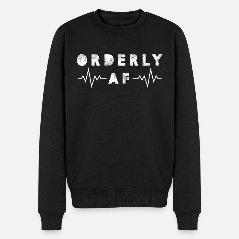 orderly AF Design for a surgical technology fan - Männer Premium Bio Pullover - Schwarz