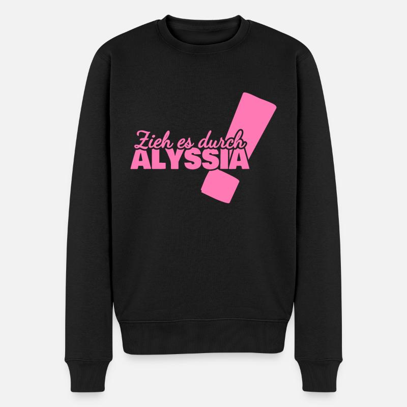 Prénom Alyssia - Pull Premium bio Homme - noir