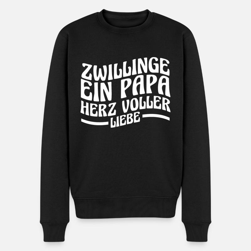 Papa de jumeaux - Pull Premium bio Homme - noir
