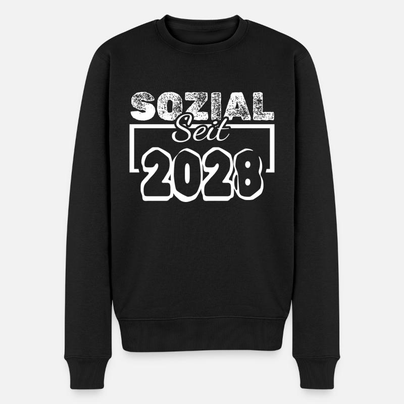 2028 - Männer Premium Bio Pullover - Schwarz