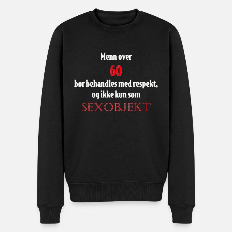 Männer über 60 - Männer Premium Bio Pullover - Schwarz