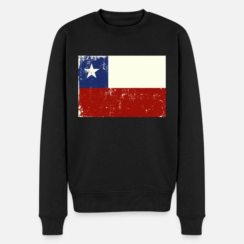 Chile - Männer Premium Bio Pullover - Schwarz