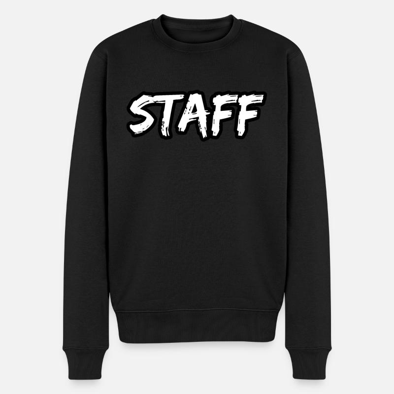 Staff - Männer Premium Bio Pullover - Schwarz