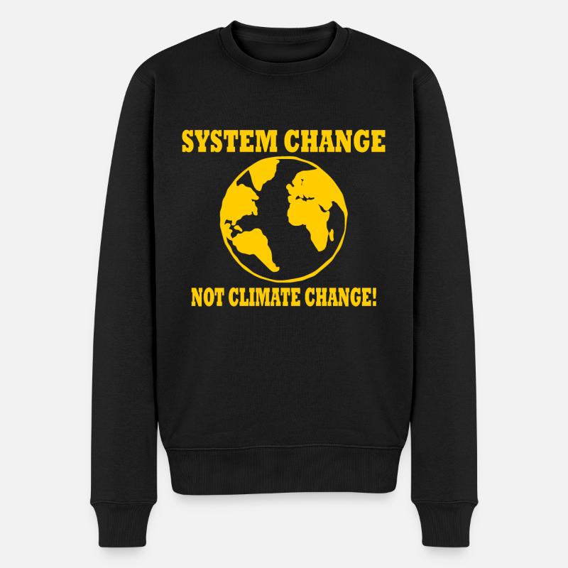 system change not climate change - Pull Premium bio Homme - noir