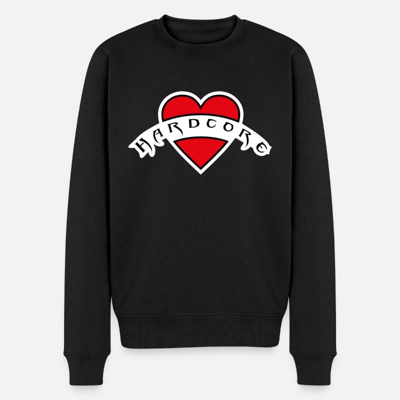 HardcoreRock - Männer Premium Bio Pullover - Schwarz