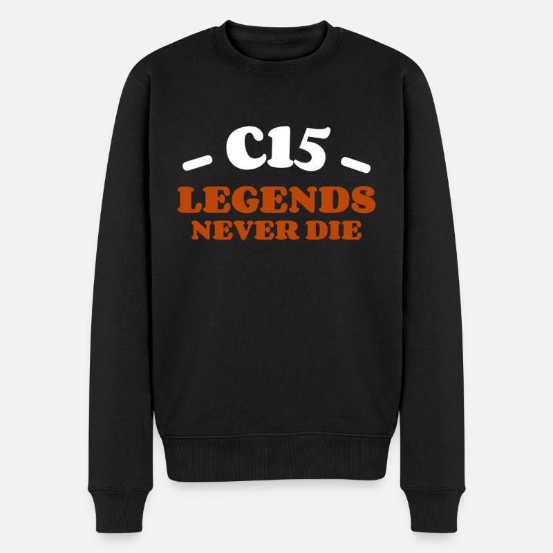 C15 legends never die - Pull Premium bio Homme - noir