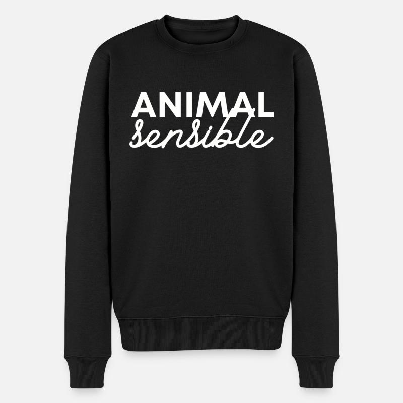 Animal sensible - hypersensibilité - Pull Premium bio Homme - noir