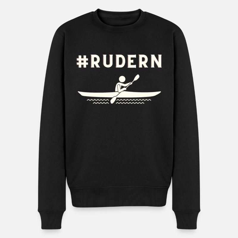 Rudern - Männer Premium Bio Pullover - Schwarz