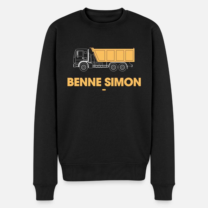 Benne Simon jaune - Pull Premium bio Homme - noir