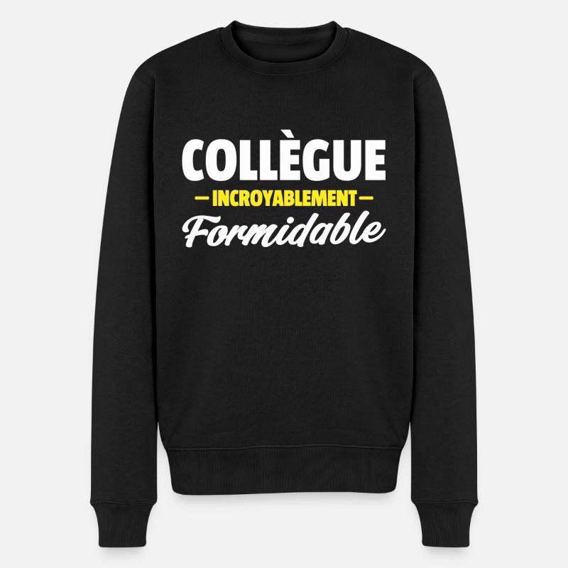 collègue formidable / cadeau humour collègue - Pull Premium bio Homme - noir
