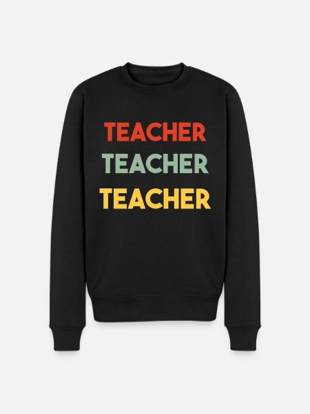 Teacher Retro Style - Men's Premium Organic Jumper - black