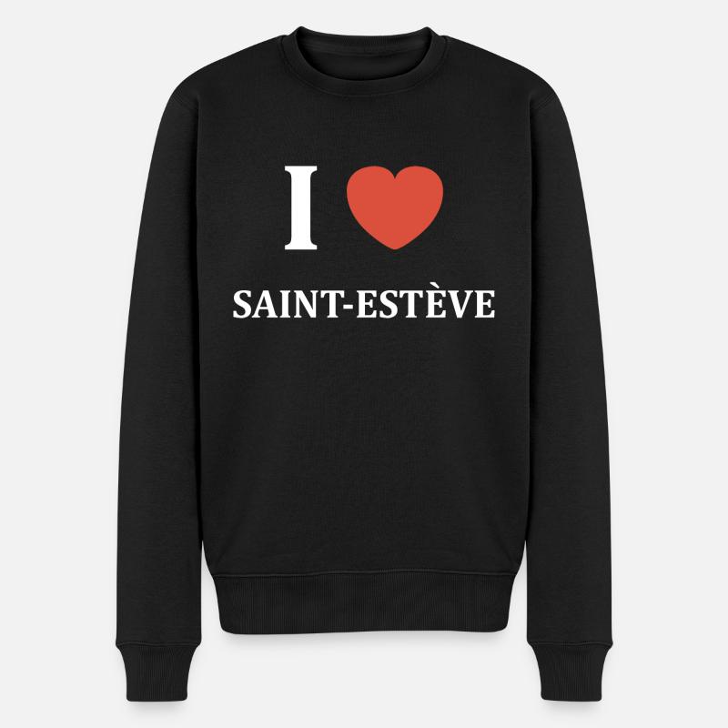 i love Saint Estève - Pull Premium bio Homme - noir