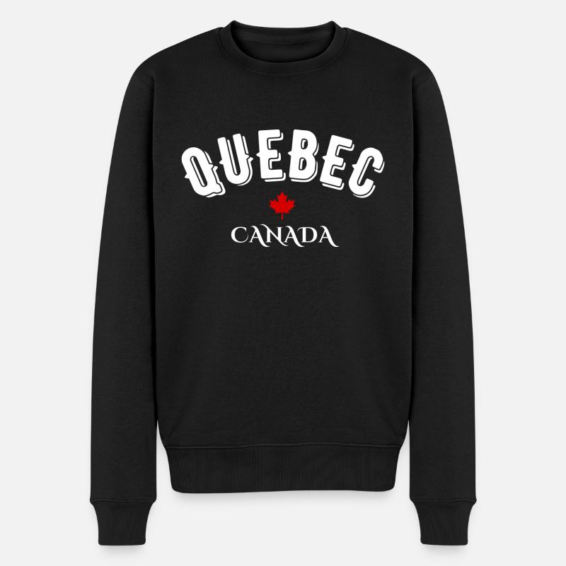 Quebec canada - Pull Premium bio Homme - noir