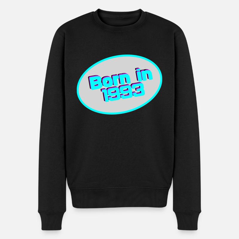 Born in 1993 - Männer Premium Bio Pullover - Schwarz