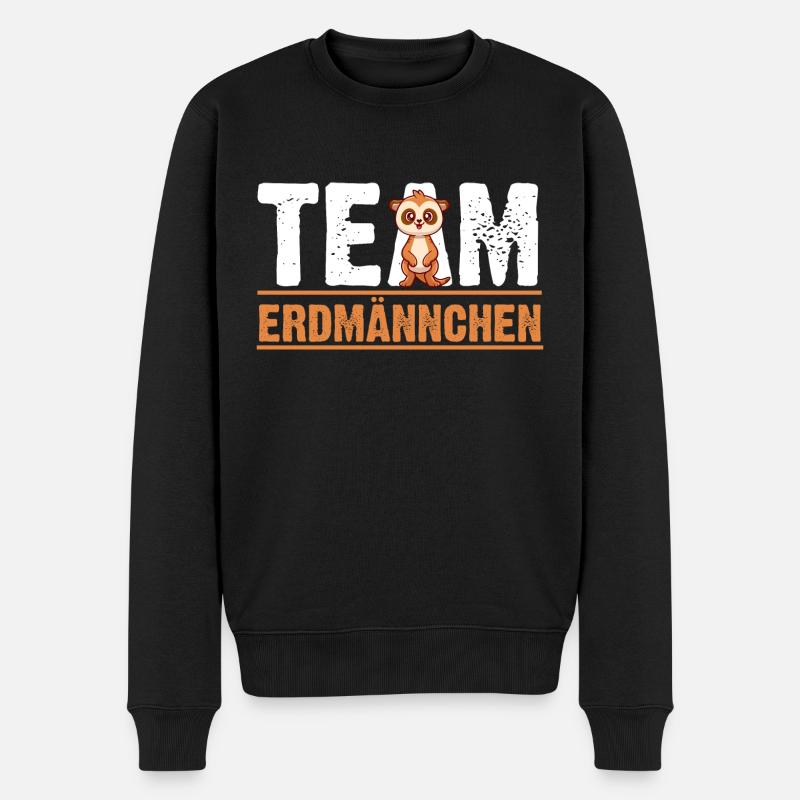Erdmännchen - Männer Premium Bio Pullover - Schwarz