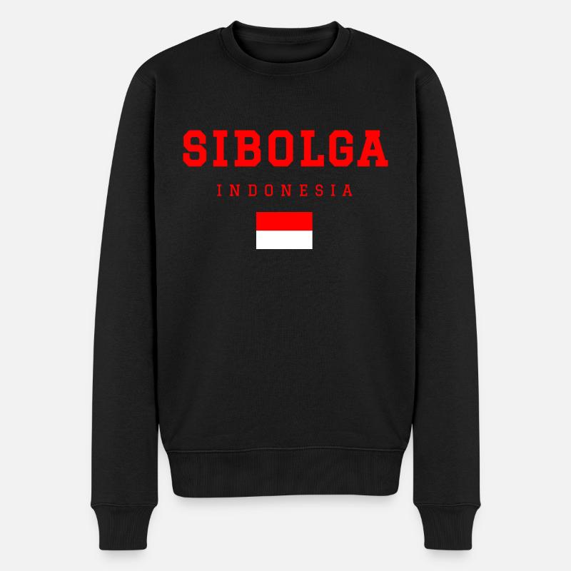 Sibolga Indonesien - Männer Premium Bio Pullover - Schwarz
