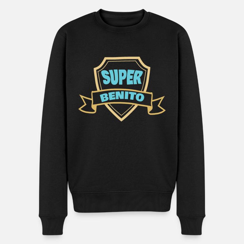 Geschenk für Benito - Männer Premium Bio Pullover - Schwarz