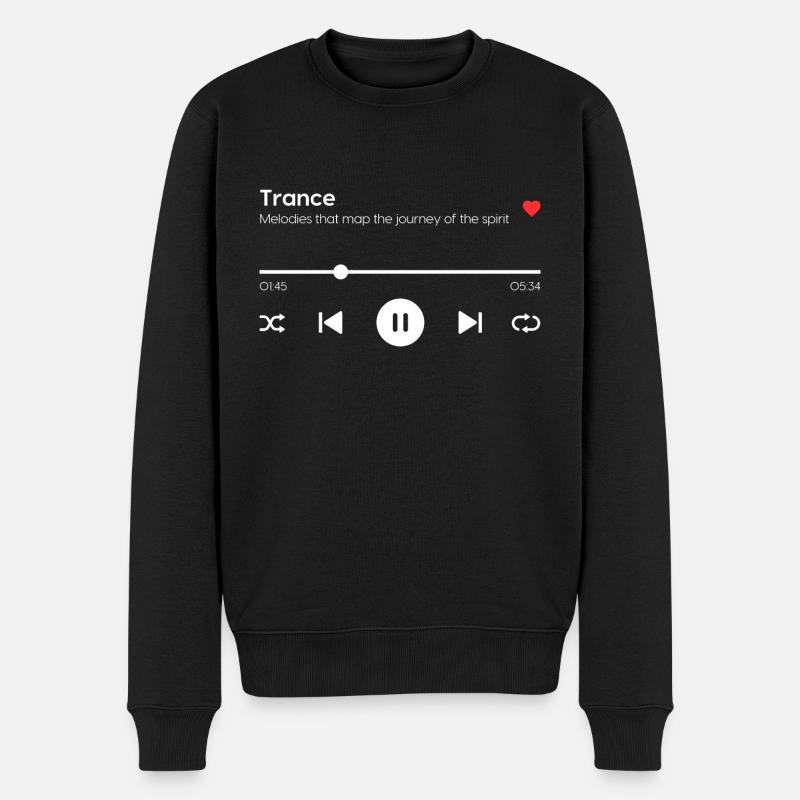 Trance - Männer Premium Bio Pullover - Schwarz