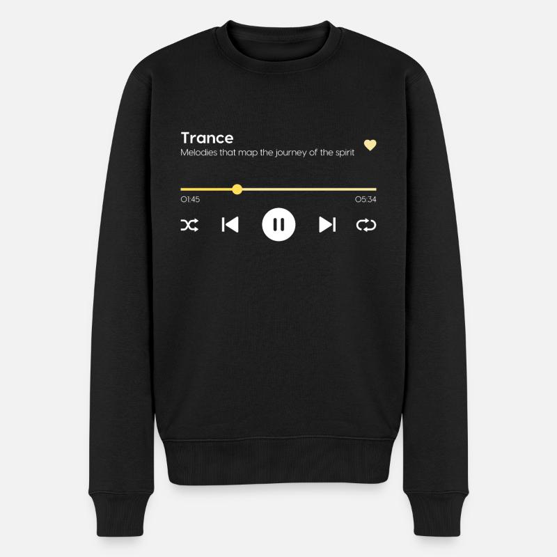 Trance - Männer Premium Bio Pullover - Schwarz