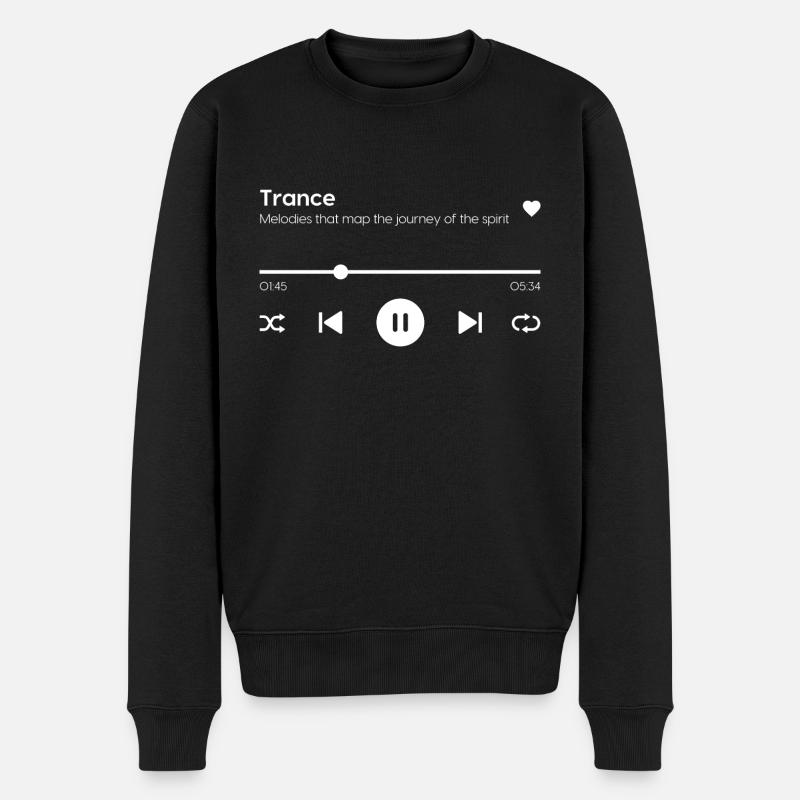 Trance - Männer Premium Bio Pullover - Schwarz