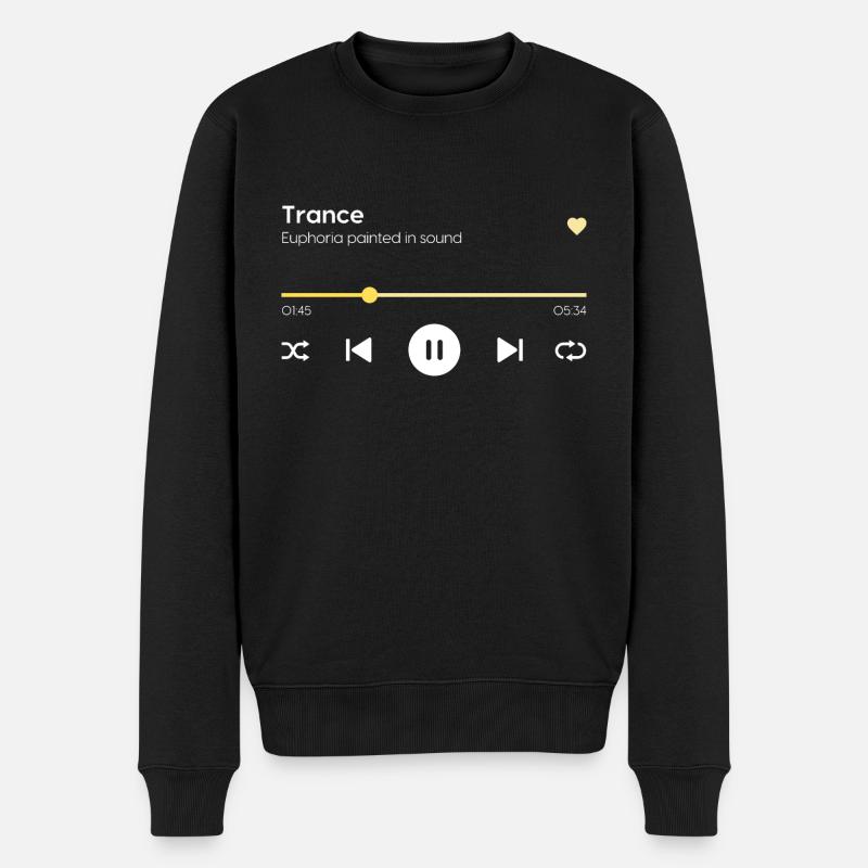 Trance - Männer Premium Bio Pullover - Schwarz