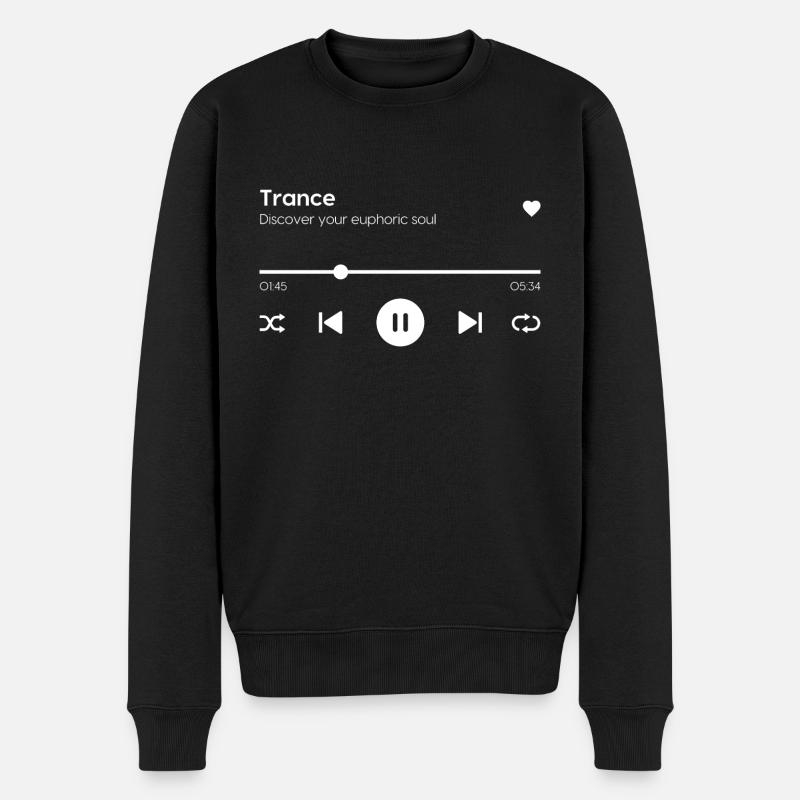 Trance - Männer Premium Bio Pullover - Schwarz