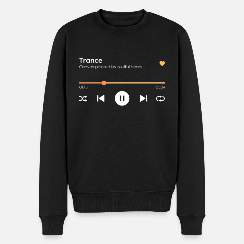 Trance - Männer Premium Bio Pullover - Schwarz