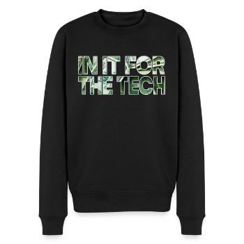 In it for the tech - Men's Premium Organic Jumper - black - Front - Nico (187cm)